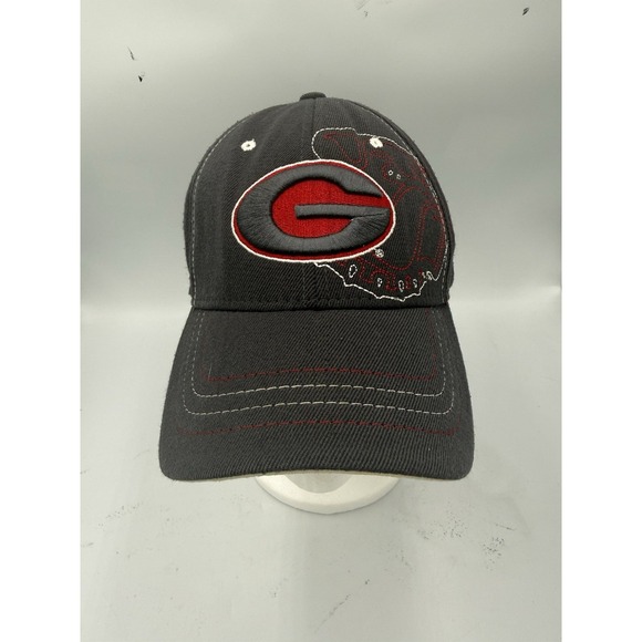 Georgia Bulldogs UGA Football Zephyr Fitted Hat Cap Grey NCAA Size M/L - Picture 2 of 7